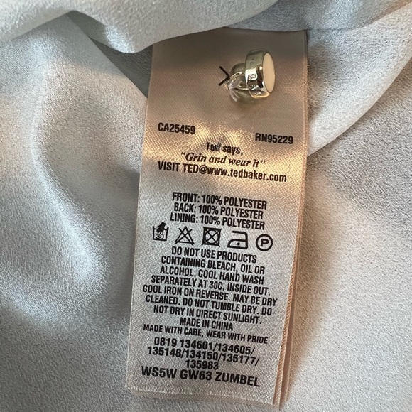 Ted Baker London pleated floral top size 2/US 6 - Picture 6 of 9